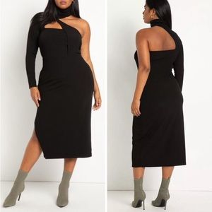 Asymmetrical Midi Dress